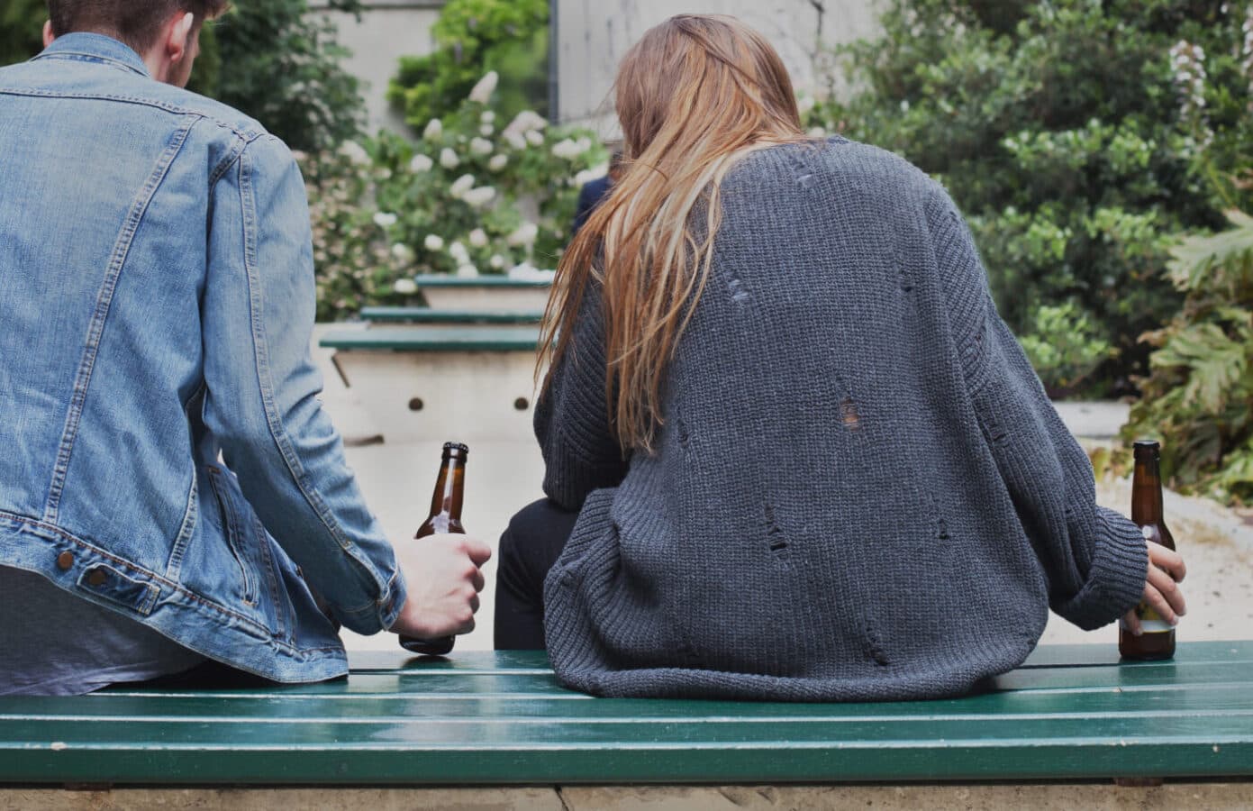 Alcoholism,Young,People,Drinking,Beer,On,The,Street