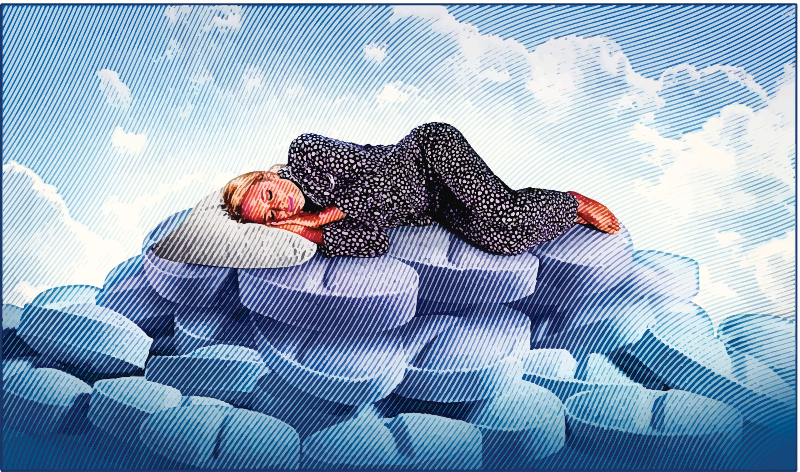 woman sleeping on alprazolam pills