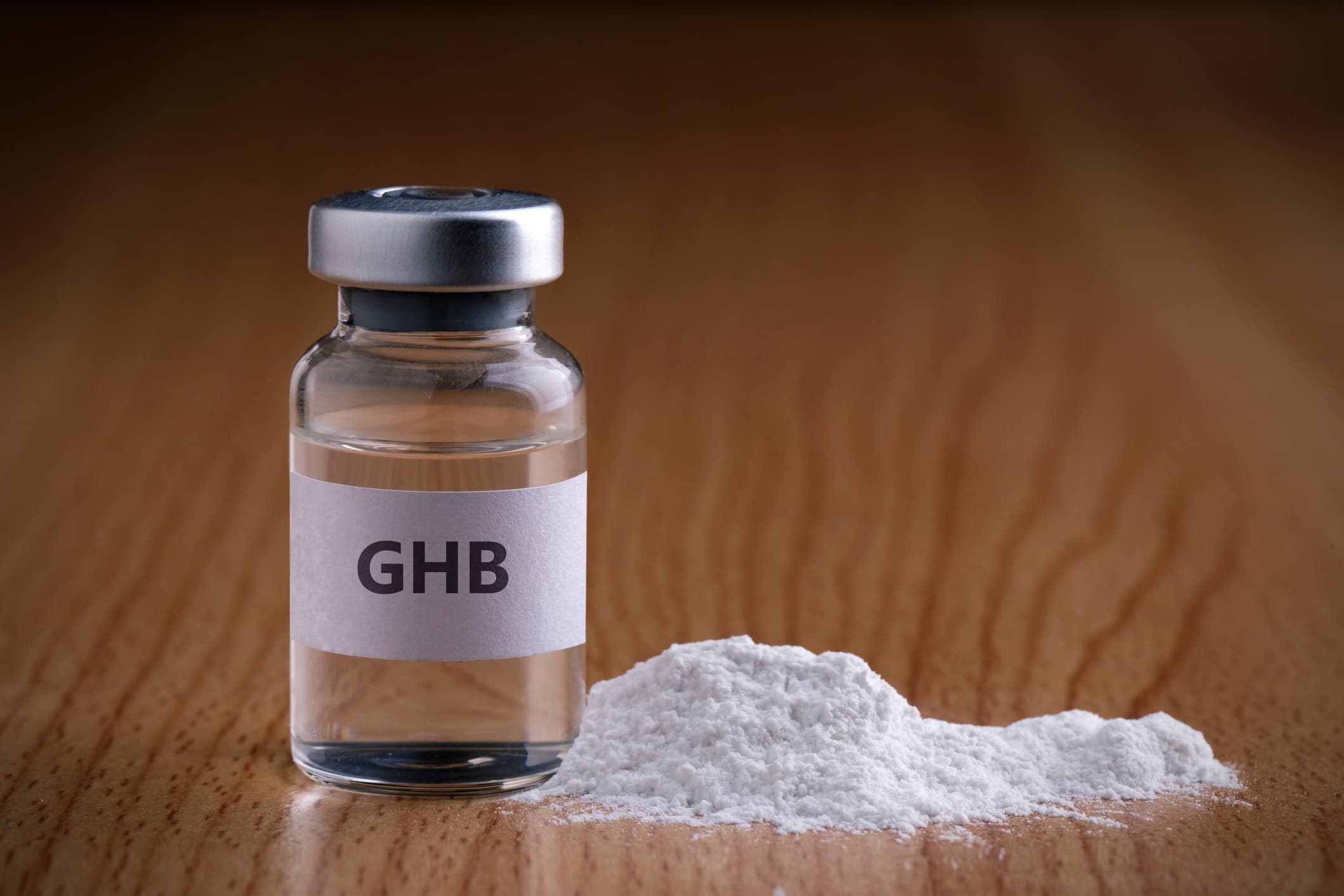 bottle of ghb with white powder ghb