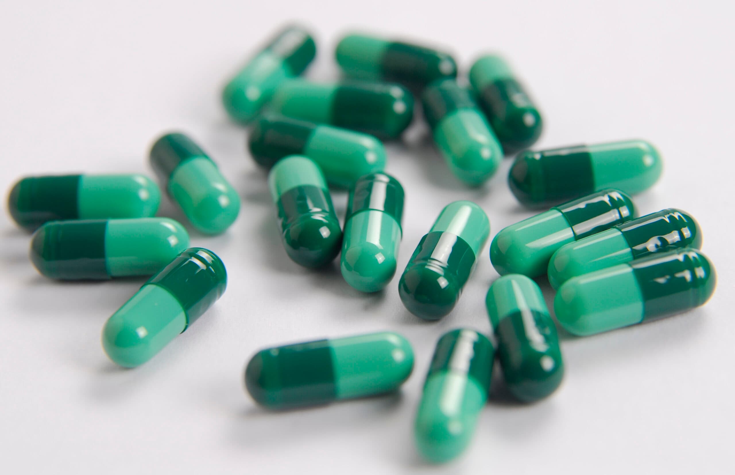 green capsule pills