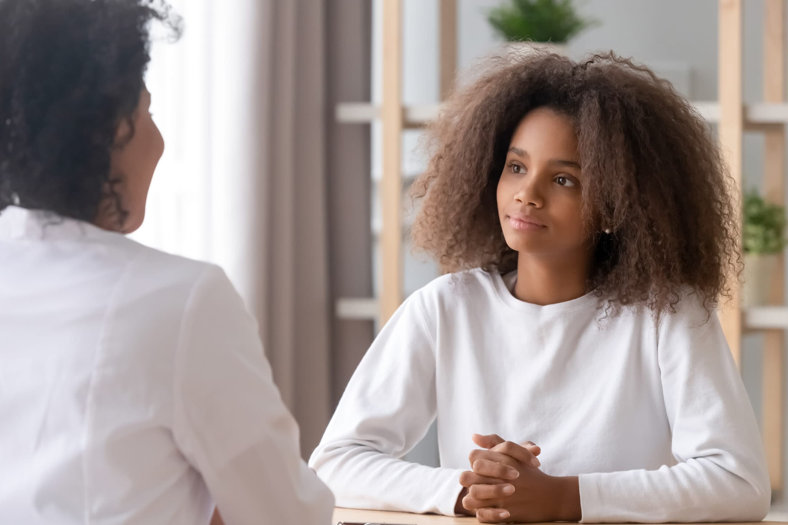 young woman receiving therapy