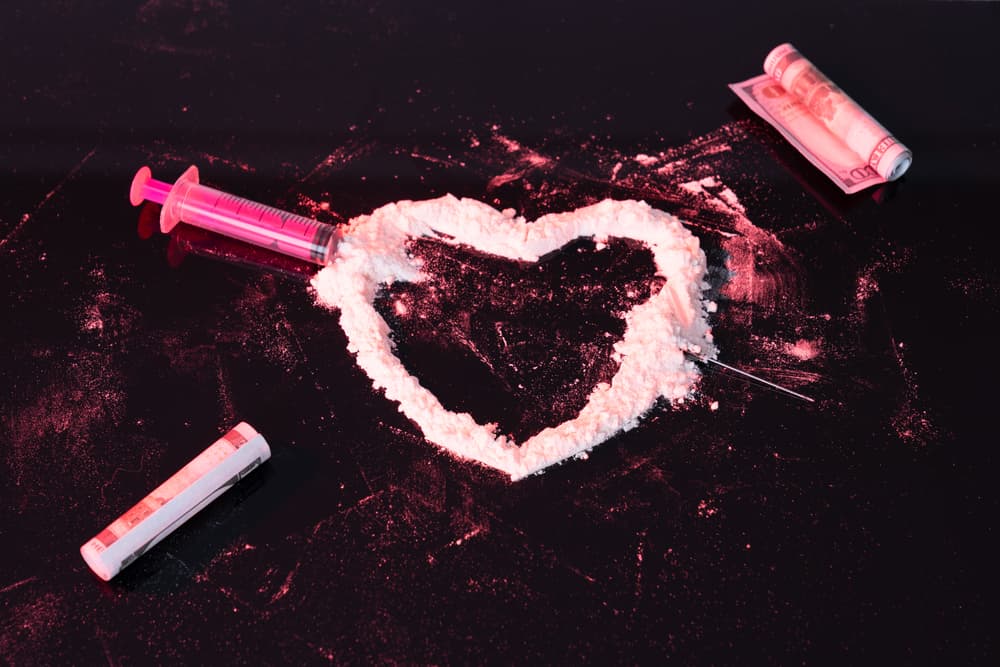 pink meth heart shape