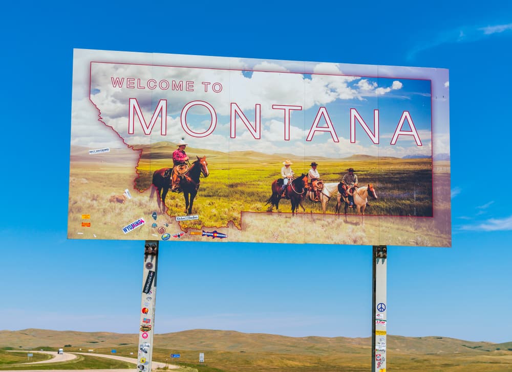 welcome to montana sign