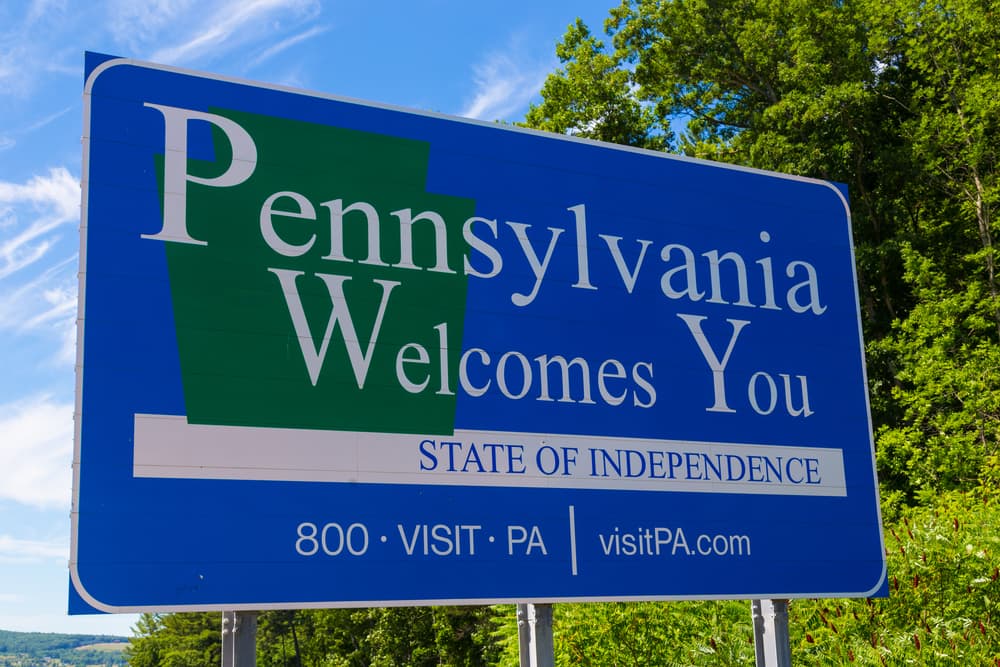 welcome to pennsylvania sign