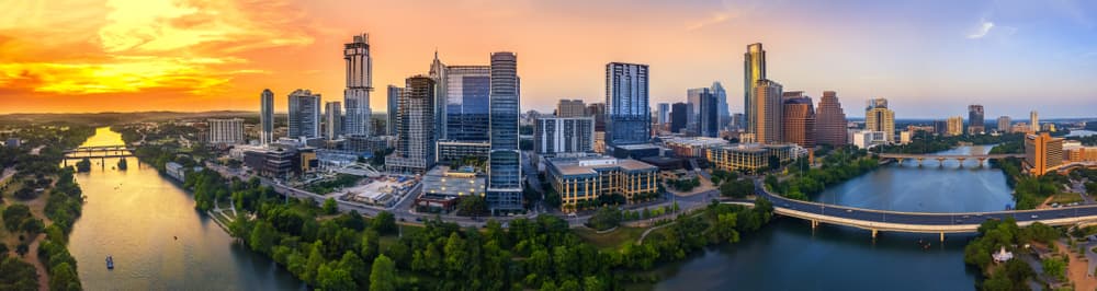 Texas Skyline in the evening