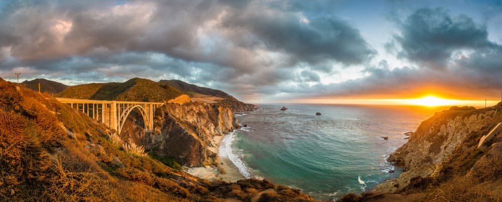 Bixby Creek Bridge along Highway 1 in California