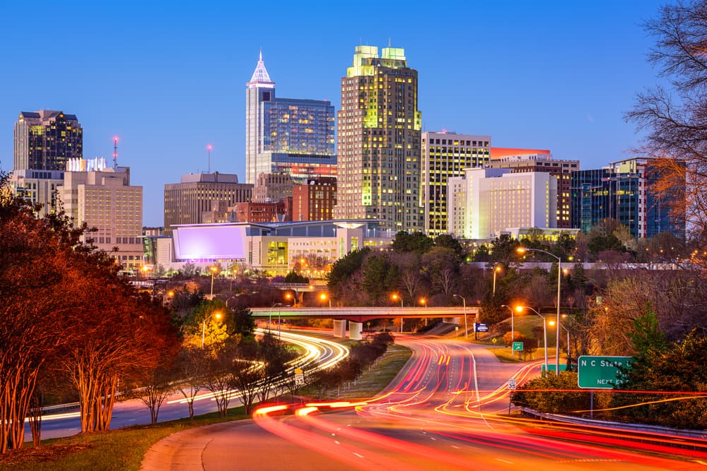 downtown city skyline in North Carolina