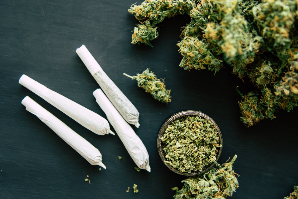 marijuana joints and buds