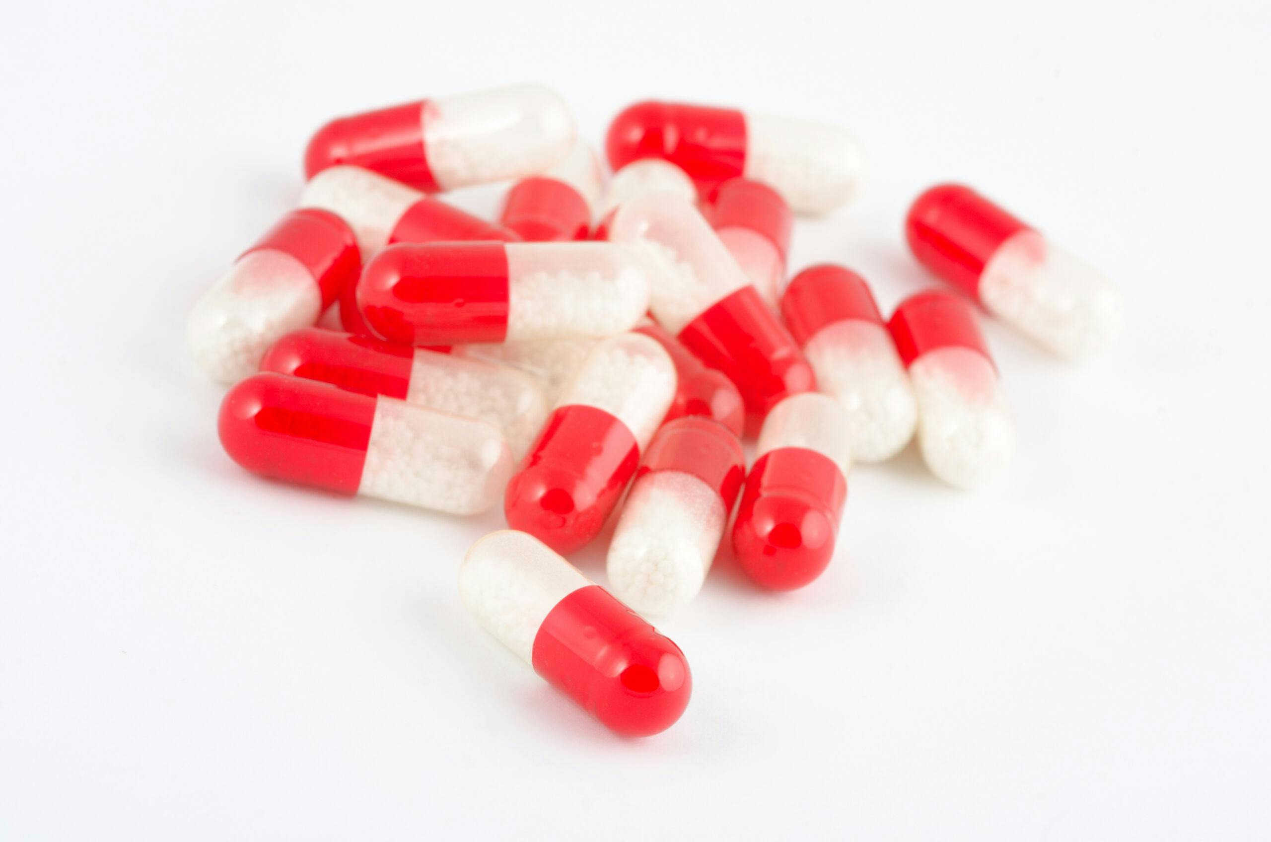 red and white pills