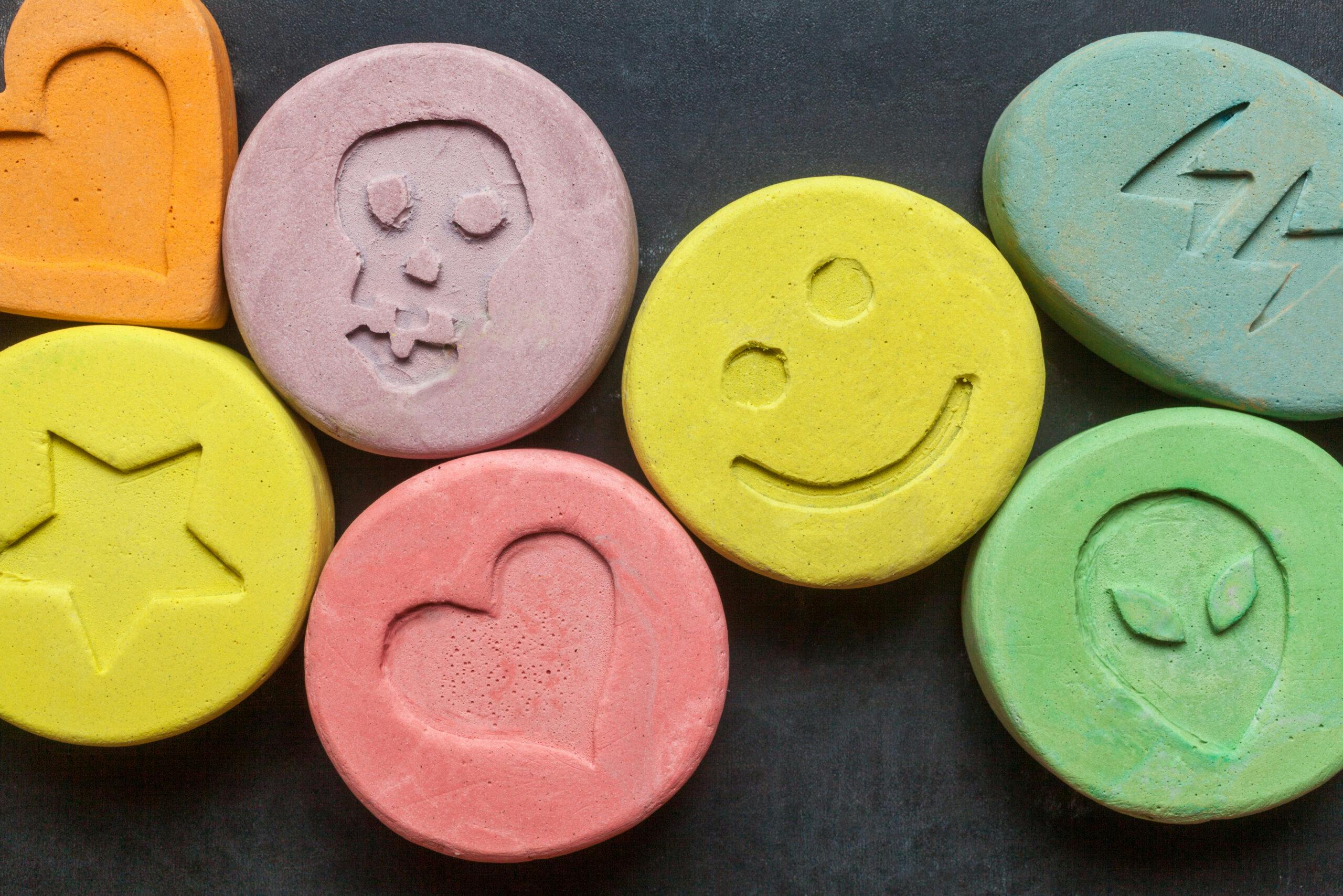ecstasy pills multi color