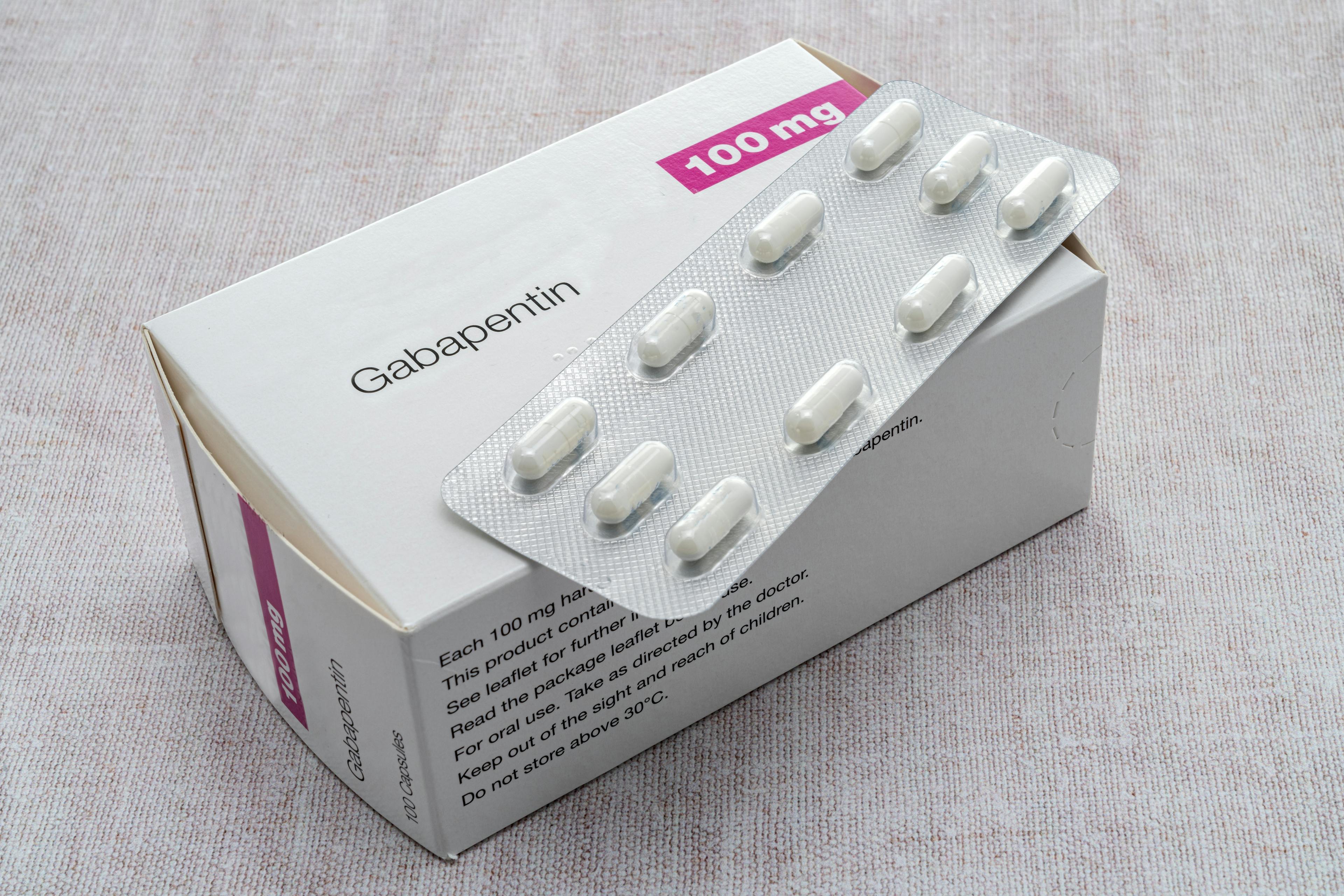 generic box of gabapentin pills
