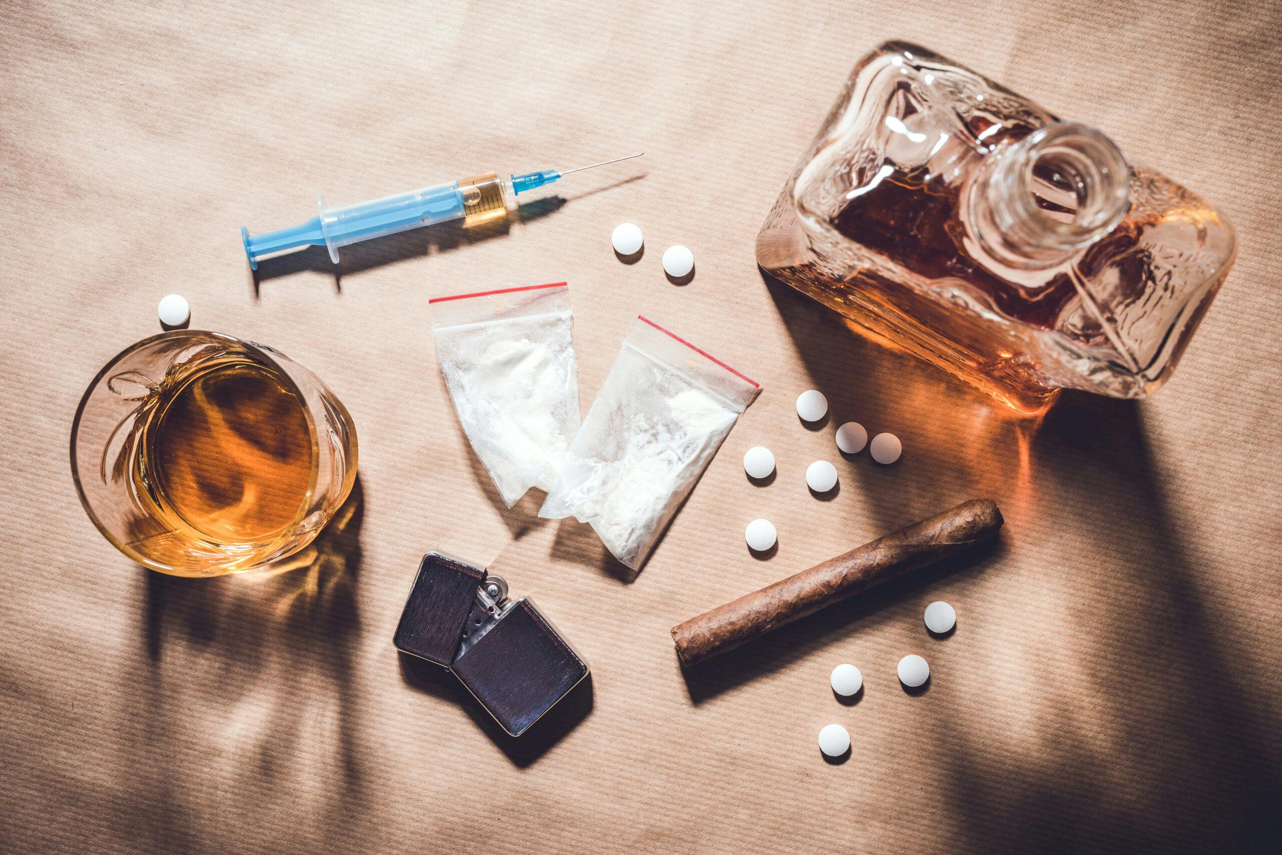 amphetamines drugs and liquor whiskey