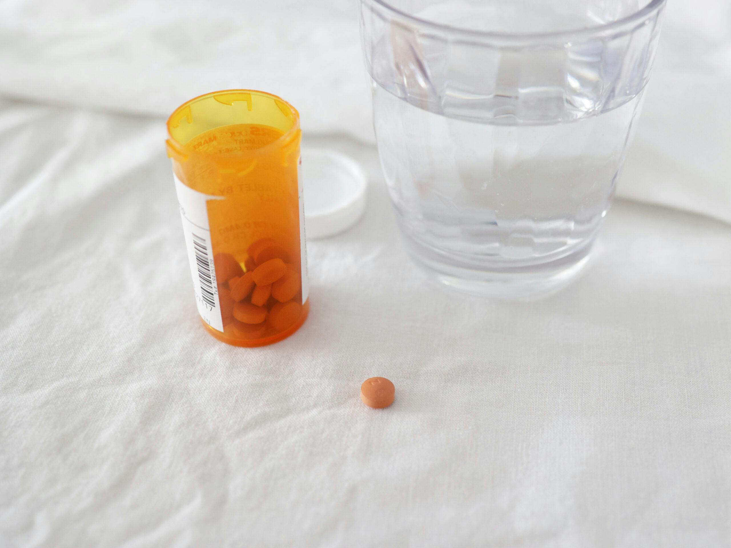 suboxone pill and water