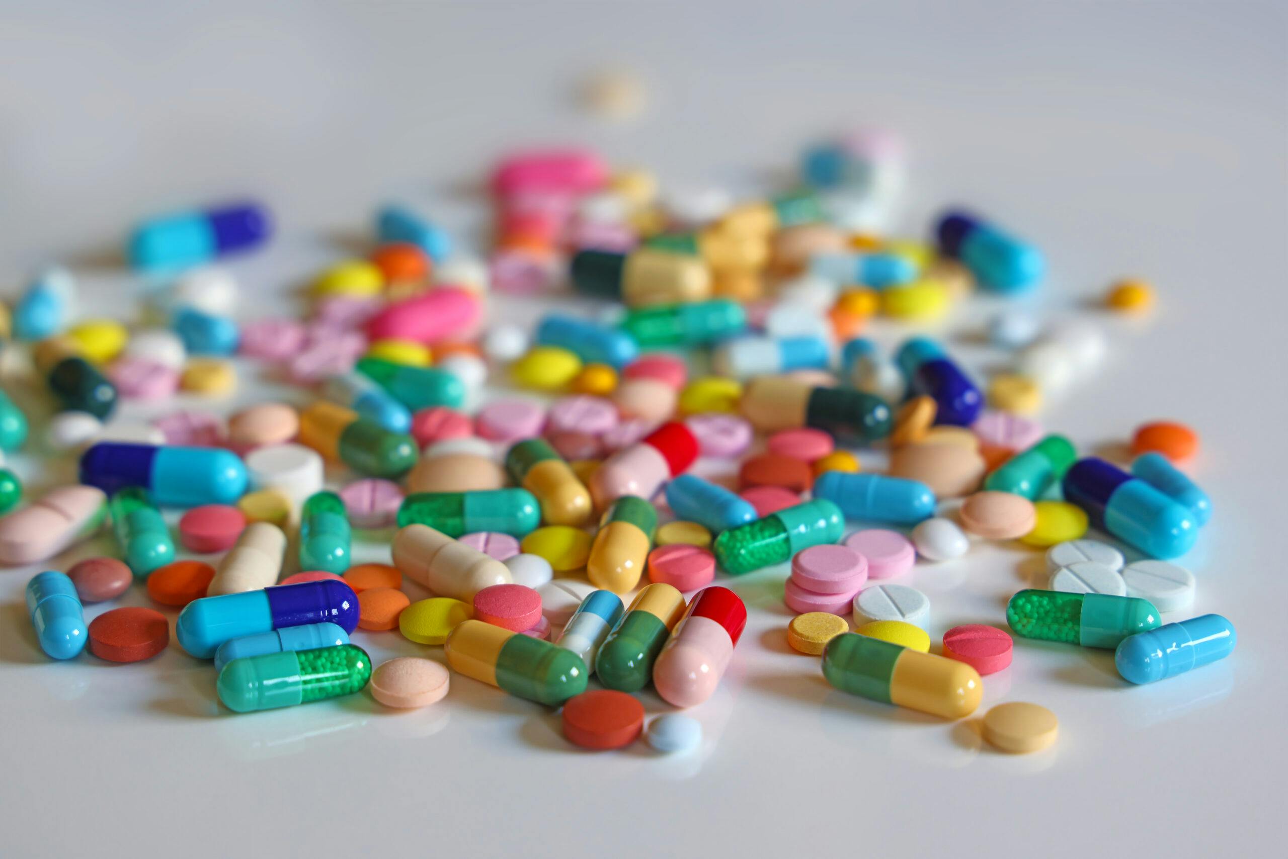 multiple colorful pills