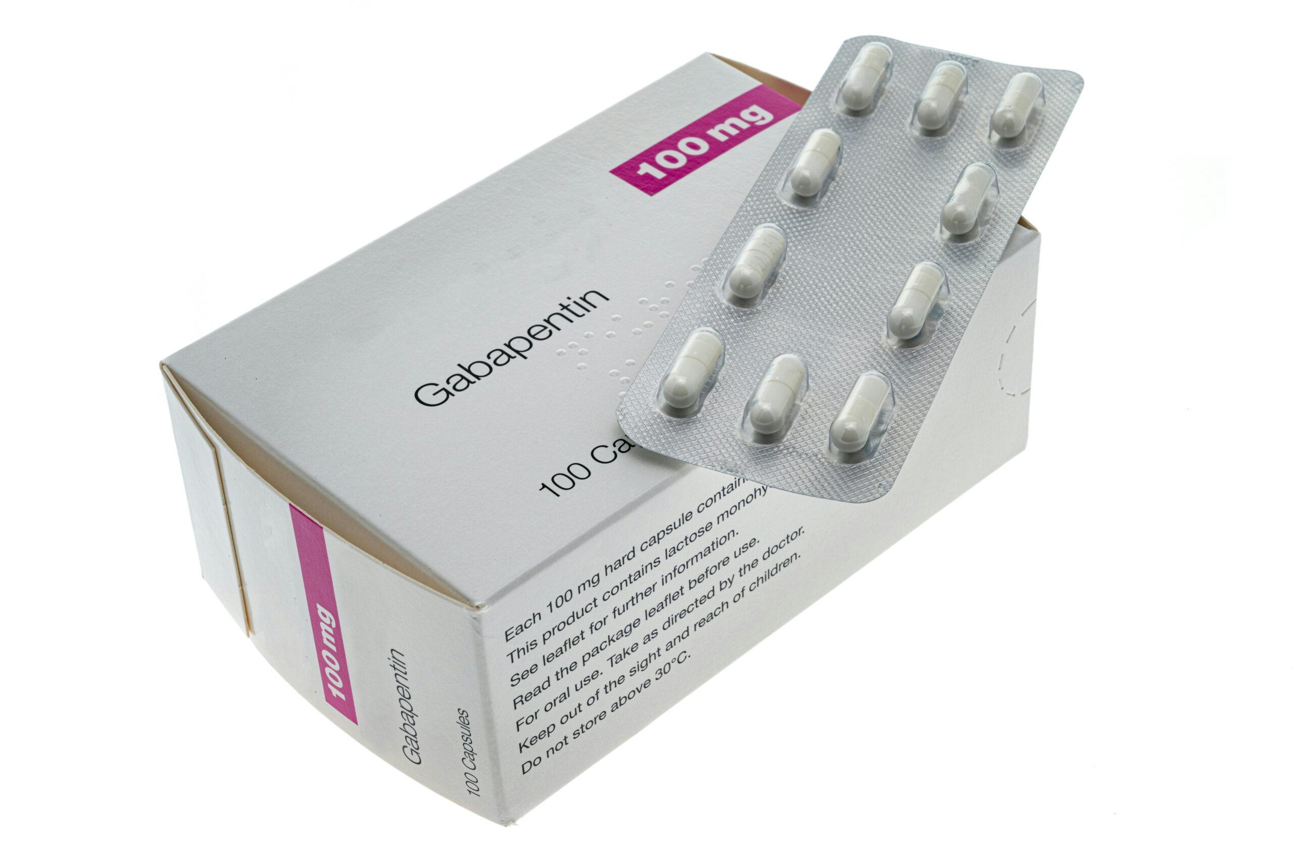 box of gabapentin pills