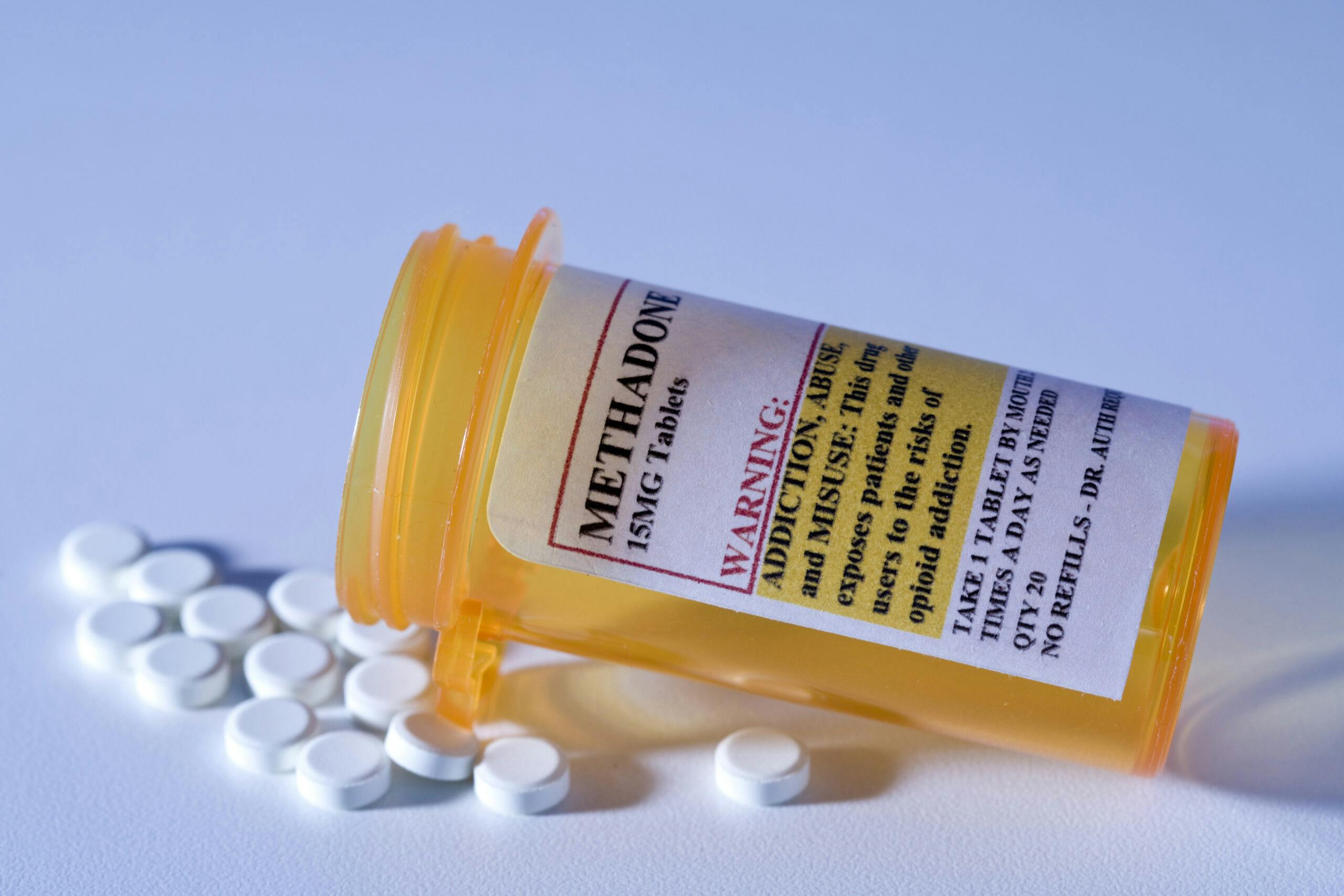 methadone bottle and pills