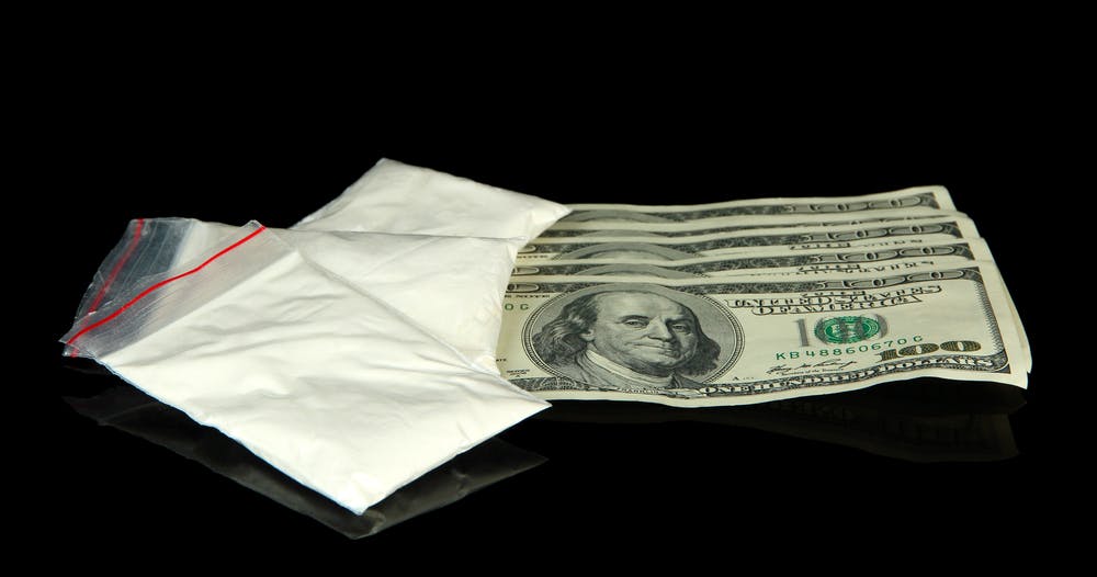 cocaine and money
