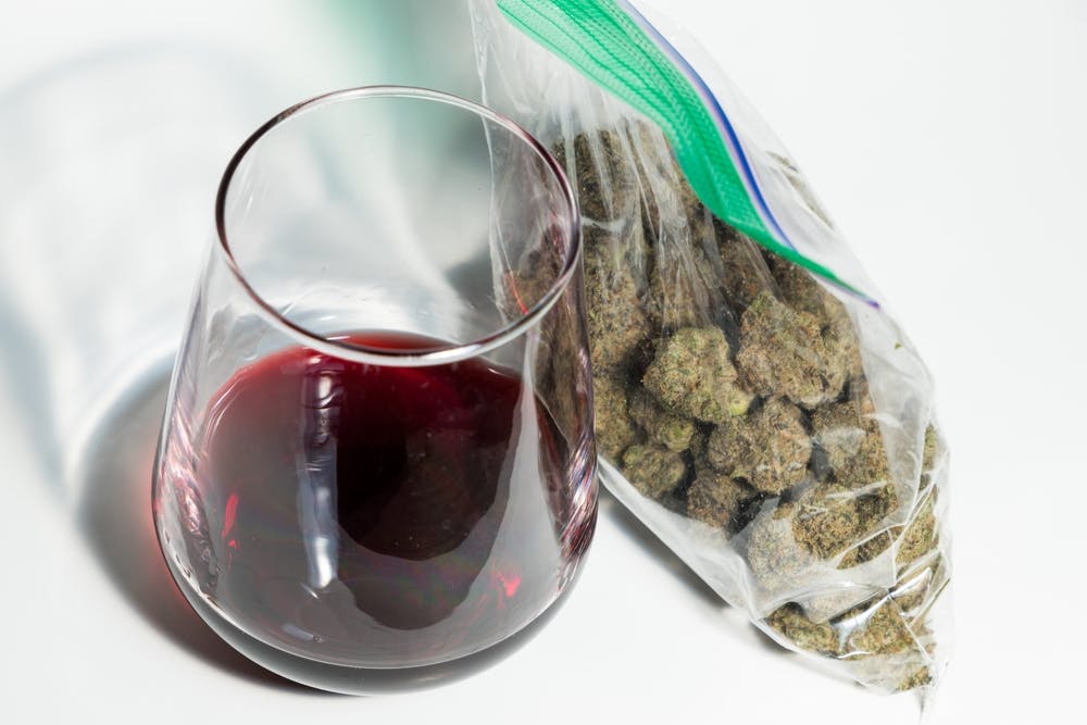 weed and wine