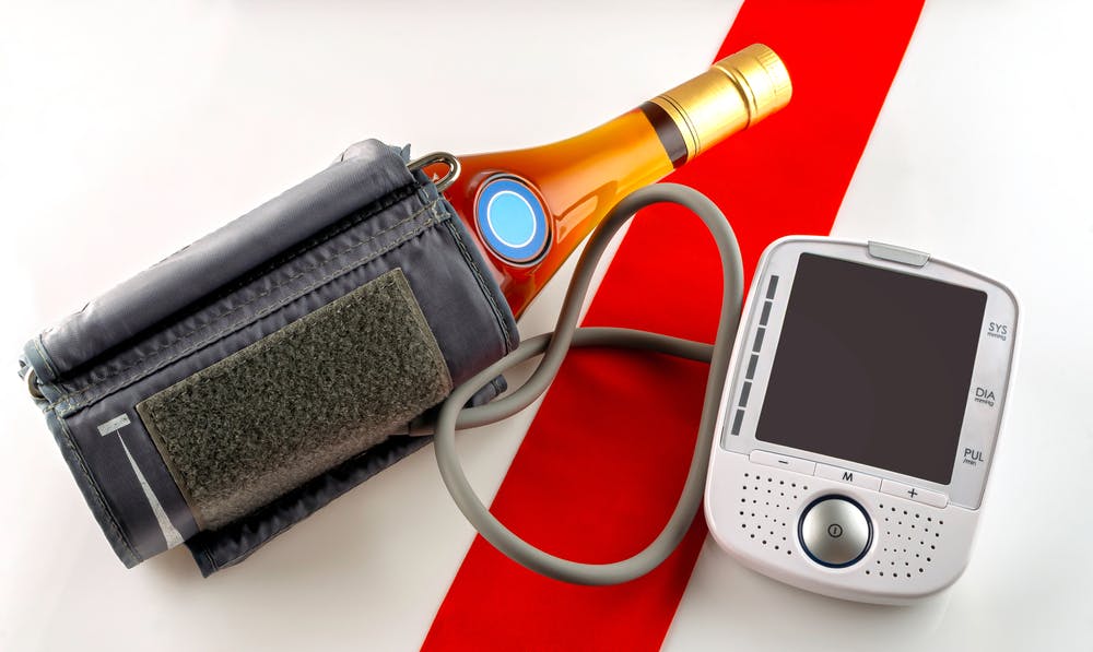 alcohol bottle blood pressure machine