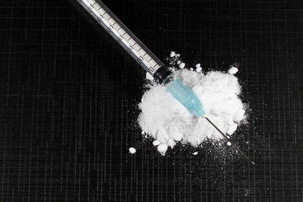 pure cocaine with needle