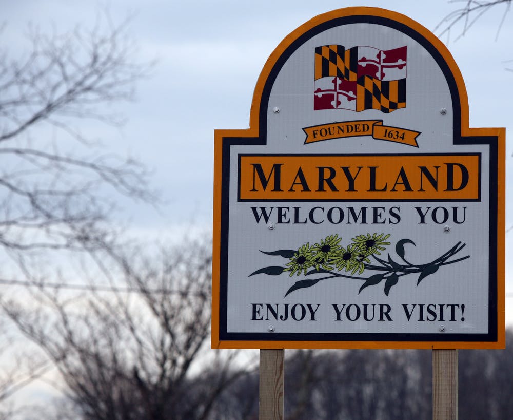 maryland welcome sign