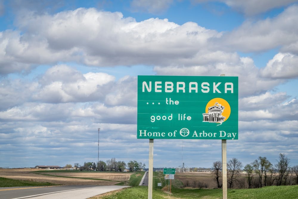 welcome to nebraska sign