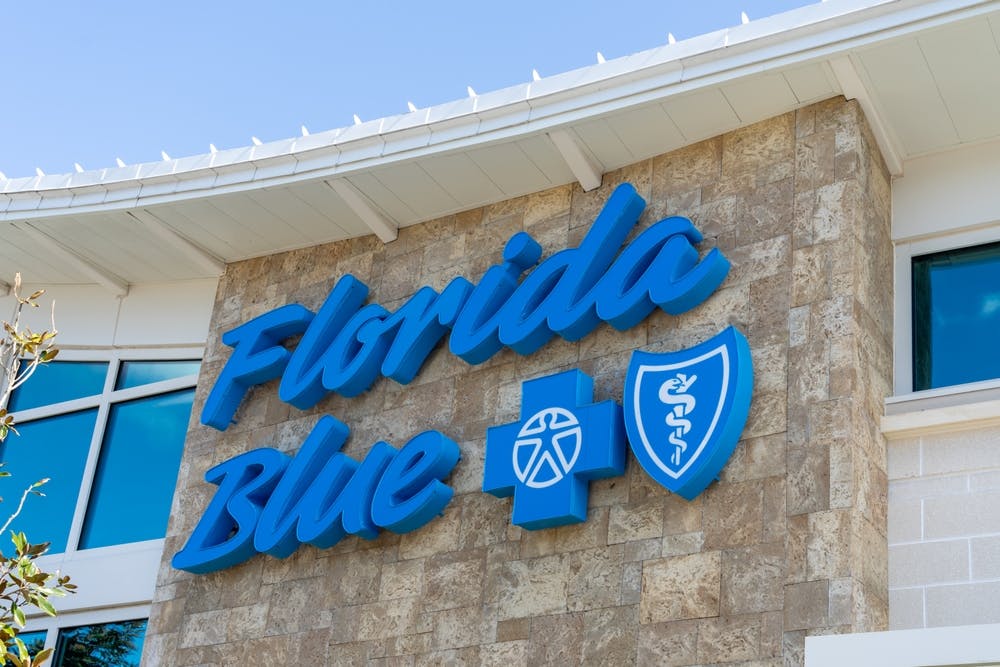 florida blue insurance logo on building
