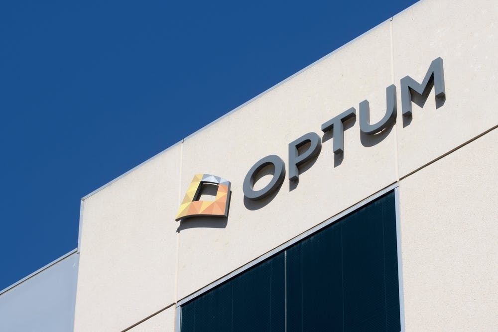 optum logo on building