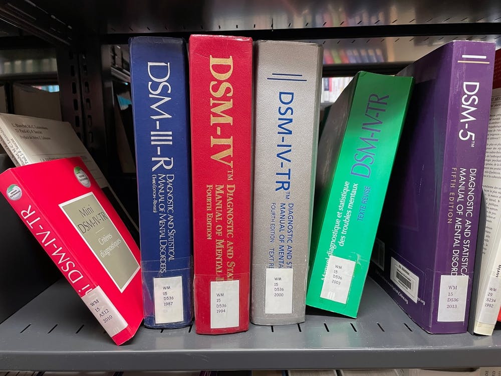 DSM-5 book on the shelf