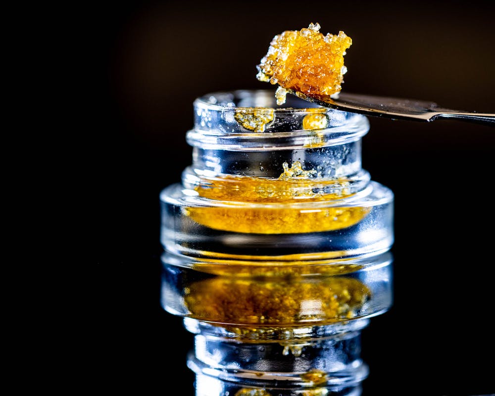 cannabis resin dabs in jar
